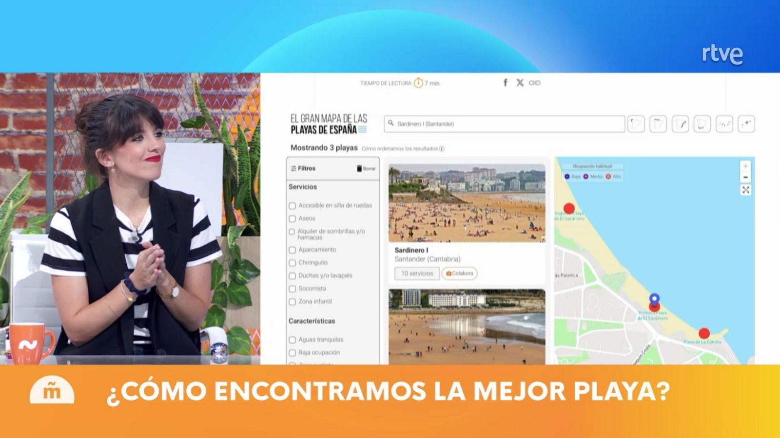 ¿Cómo encontramos la mejor playa? El buscador de playas de RTVE - Mañaneros 360 | Ver