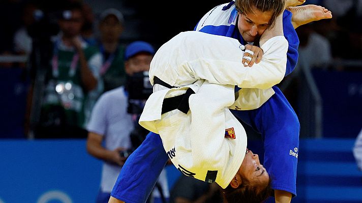 Judo JJOO París 2024 - Semifinal. -48kg (F). L. Martínez (ESP) vs  B. Bavuudorj (MON)