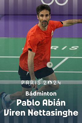 Bádminton JJOO París 2024 - Individual (M): P. Abian (ESP) vs. V. Nettasinghe (SRI)
