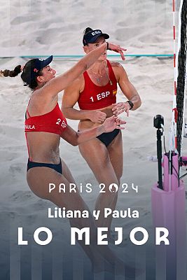 Vóley playa JJOO París 2024 - Los puntazos del duelo entre Lili y Paula contra Ana Patricia y Duda en vóley playa