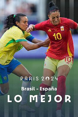 Fútbol JJOO París 2024 - España – Brasil (F) fútbol: Athenea y Alexia resuelven un partido marcado por la expulsión de Marta