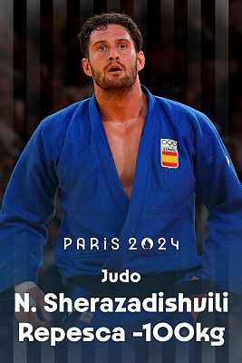 Judo JJOO París 2024 - Repesca -100 kg (M): N. Sherazadishvili vs. A. Wolf