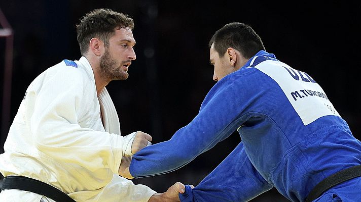 Judo JJOO París 2024 - Bronce. -100 kg (M): N. Sherazadishvili vs. M. Turoboyev