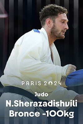 Judo JJOO París 2024 - Bronce. -100 kg (M): N. Sherazadishvili vs. M. Turoboyev