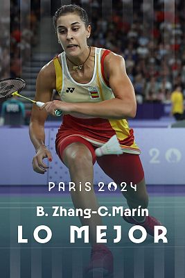 Bádminton JJOO París 2024 - Carolina Marín – Beiwen Zhang (F) bádminton: Carolina Marín remonta contra Zhang para pasar a cuartos