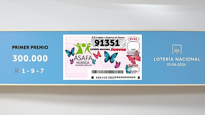 SELAE - Sorteo de la Lotería Nacional del 01/08/2024