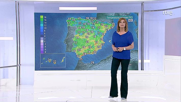 El tiempo - Posibles tormentas en la mitad noreste, más probables y localmente fuertes en Pirineos, interior de Cataluña e Ibérica sur