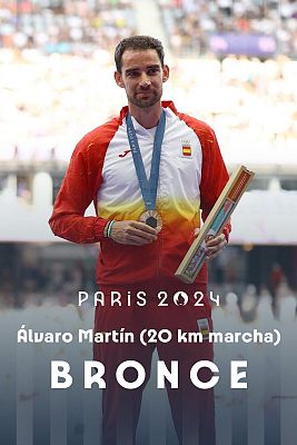 Atletismo JJOO París 2024 - Álvaro Martín recoge su medalla de bronce en 20 km marcha en París 2024