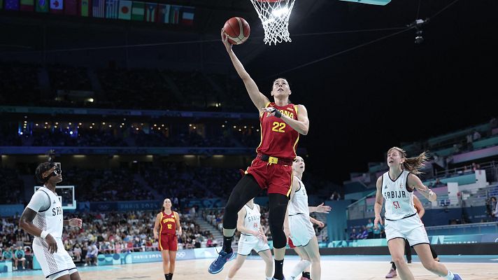 Baloncesto JJOO París 2024 - María Conde lidera la victoria de España sobre Serbia en su regreso a las pistas