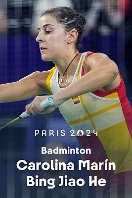 Bádminton JJOO París 2024 - Individual (F). Semifinal: C. Marín (ESP) vs. BJ. He (CHN)