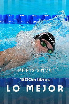 Natación JJOO París 2024 - Final natación 1500m (M): Finke tumba el récord del mundo y hace desaparecer a Wiffen