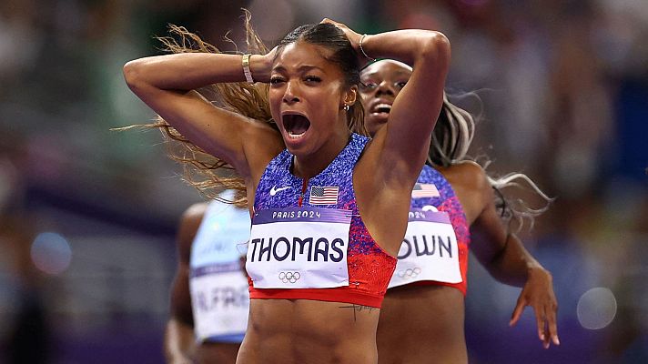 Atletismo JJOO París 2024 - Atletismo final 200m (F): Gabrielle Thomas consigue su tercera medalla olímpica en París
