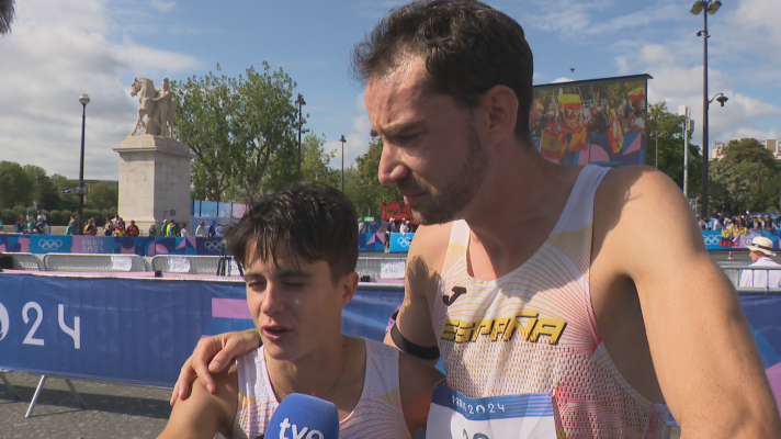 Atletismo JJOO París 2024 - María Pérez y Álvaro Martín, a RTVE: "La marcha se merecía este hito"