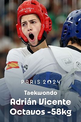 Taekwondo JJOO París 2024 - Octavos. -58kg (M): A. Vicente (ESP) vs. Omar Yaser (PLE)