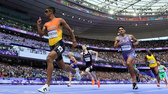 Atletismo JJOO París 2024 - Atletismo + Series de 800m (M): Attaoui gana con autoridad y se mete en semifinales
