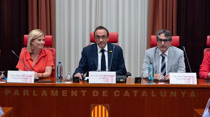 Telediario 1 - El Parlament de Cataluña convoca para este jueves a las diez el pleno de investidura de Illa