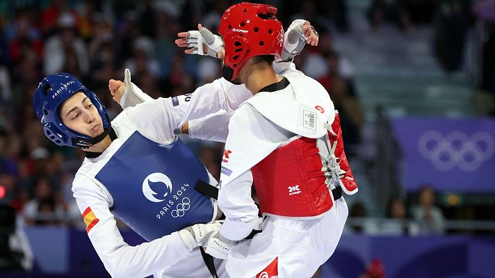 Taekwondo JJOO París 2024 - Bronce. -58kg (M): A. Vicente (ESP) vs. Mk. Jendoubi (TUN)
