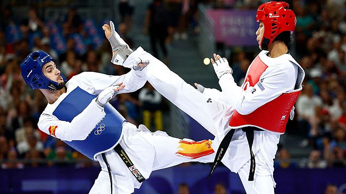 Taekwondo JJOO París 2024 - Octavos.  -68kg (M): J. Pérez Polo (ESP) vs. B. Tubtimdang (THA)