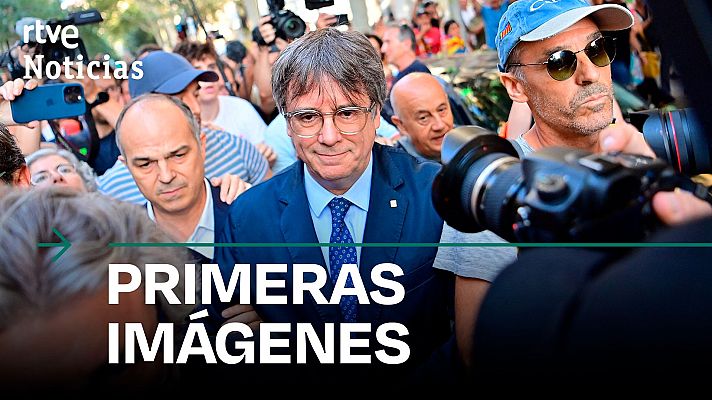 Modo Digital - Puigdemont avanza entre sus partidarios hacia el Parlament