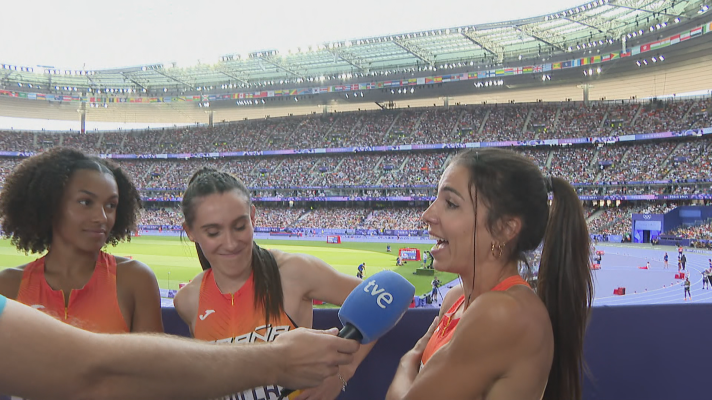Atletismo JJOO París 2024 - El relevo 4x100 m femenino español: "No está mal para un equipo de blanquitas enanas"