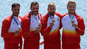 El K4 espaol nunca falla: medalla de bronce en los 500 metros y sexta medalla para Craviotto