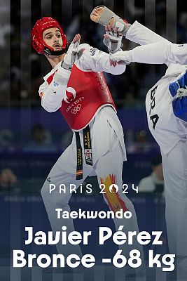 Taekwondo JJOO París 2024 - Final/Bronce: -68kg (M): J. Pérez Polo (ESP) vs.  Edival Pontes