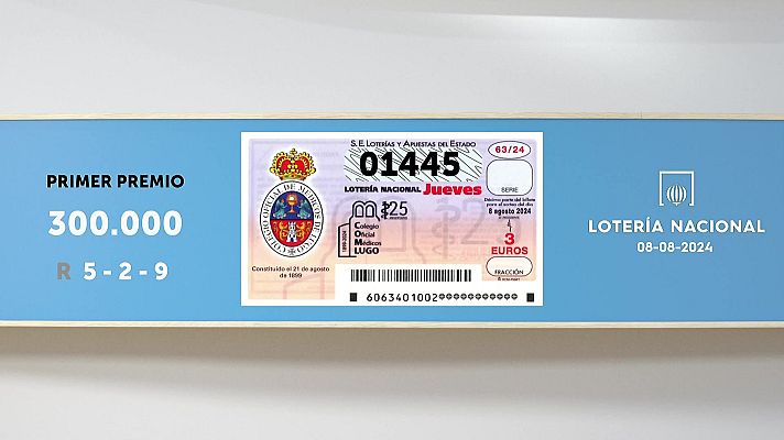 SELAE - Sorteo de la Lotería Nacional del 08/08/2024