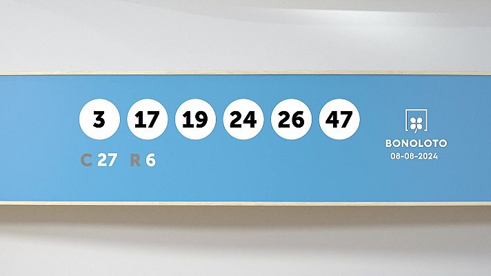 SELAE - Sorteo de la Lotería Bonoloto del 08/08/2024