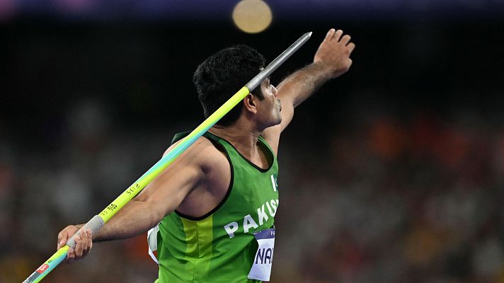 Juegos Olímpicos París 2024 - Final Atletismo lanzamiento jabalina (M): el pakistaní Arshad Nadeem pulveriza el récord olímpico