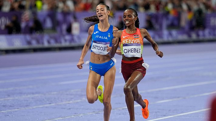 Juegos Olímpicos París 2024 - Atletismo final 10000m (F): Chebet se impone en una apretada final a Battocletti