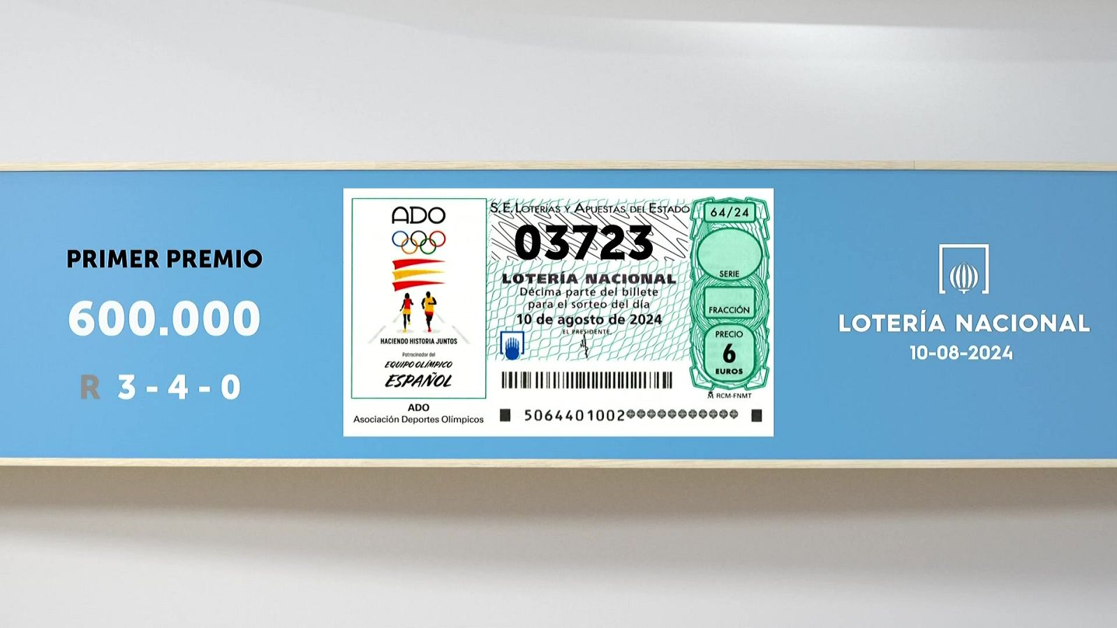 Sorteo de la Lotería Nacional del 10/08/2024 - Ver ahora