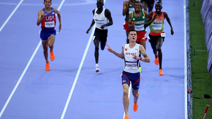Atletismo JJOO París 2024 - Atletismo final 5.000m (M): Ingebrigtsen se suelta y gana su primer oro olímpico en los 5.000m