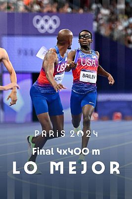 Atletismo JJOO París 2024 - Atletismo final 4x400m relevo (M): Rai Benjamin resiste el sprint final y le da el oro a EE.UU