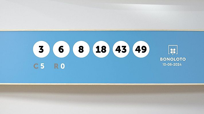 SELAE - Sorteo de la Lotería Bonoloto del 10/08/2024