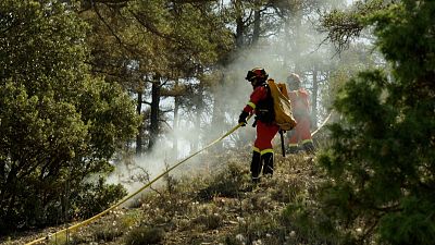 Incendio de Corbal�n, Teruel: evoluciona "muy favorablemente" - La hora de La 1 | Ver