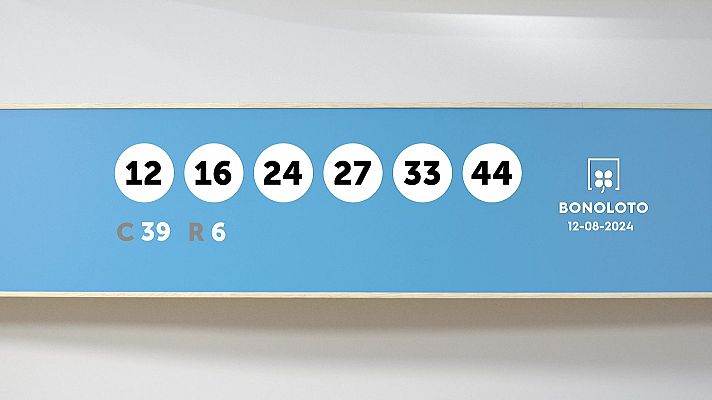 SELAE - Sorteo de la Lotería Bonoloto del 12/08/2024