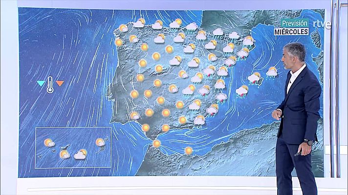 El tiempo - Chubascos y tormentas fuertes o muy fuertes y con granizo en el tercio oriental peninsular y Baleares