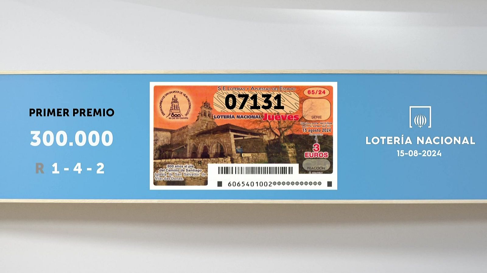 Sorteo de la Lotería Nacional del 15/08/2024 - Ver ahora