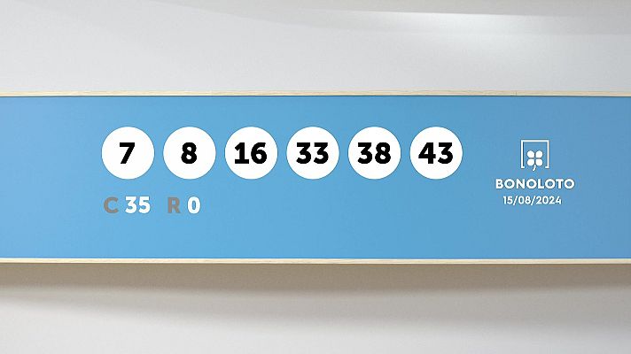 SELAE - Sorteo de la Lotería Bonoloto del 15/08/2024