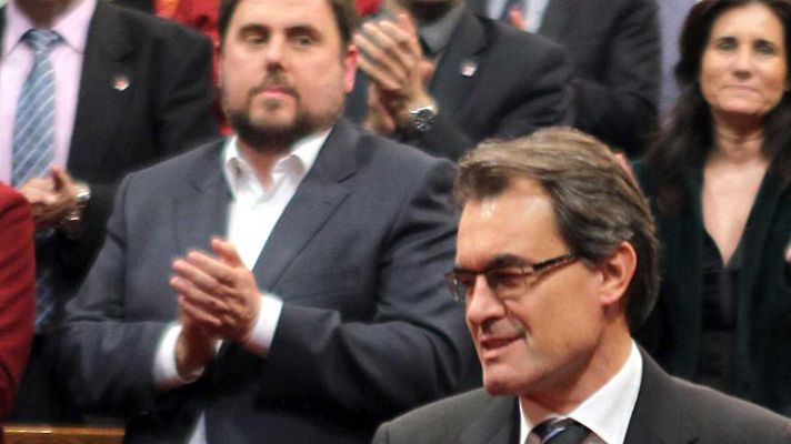 Telediario 1 - Segundo día de debate en Cataluña