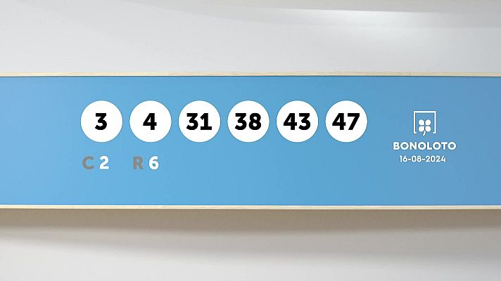 SELAE - Sorteo de la Lotería Bonoloto del 16/08/2024