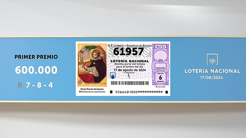 Sorteo de la Lotería Nacional del 17/08/2024 - Ver ahora