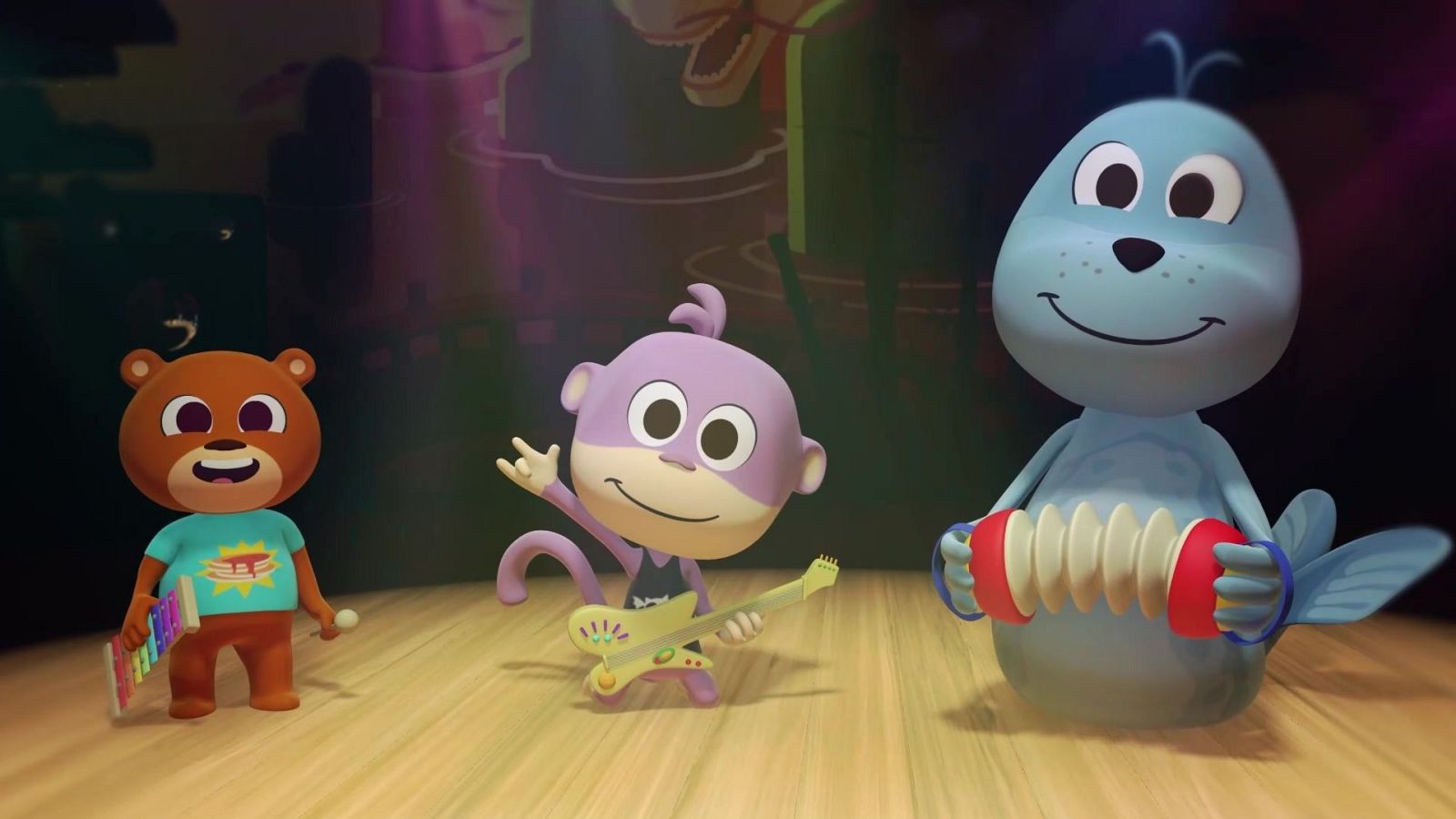 Canciones del zoo - El mono toca la guitarra - El Reino Infantil | Ver