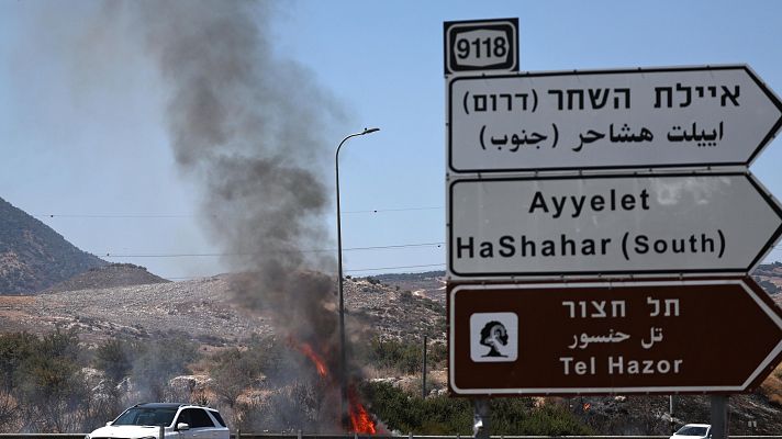 Telediario 1 - Tensión en el Líbano entre los refugiados palestinos por las noticias desde Gaza