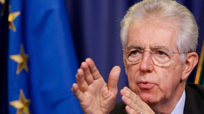 Telediario 1 - Mario Monti dimite oficialmente