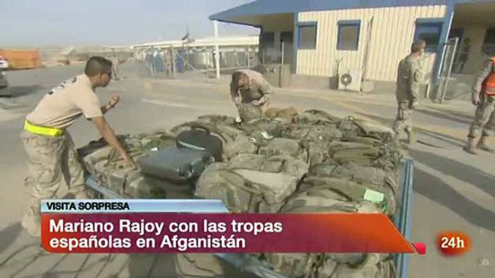 Informativo 24h - Visita sorpresa de Mariano Rajoy a Afganistán, su primer viaje a una misión española en el exterior