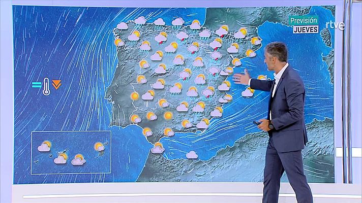 El tiempo - Probables chubascos y tormentas localmente fuertes y acompañados de granizo en Andalucía occidental
