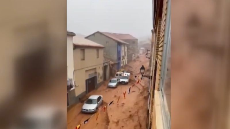 La DANA deja fuertes trombas de agua en Zaragoza y Teruel