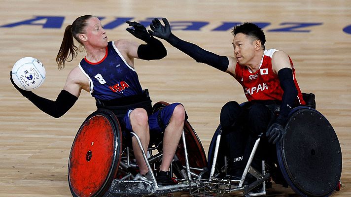 Rugby en silla de ruedas Paralímpicos Paris 2024 - Ronda preliminar mixta. Gran Bretaña - Dinamarca // Estados Unidos - Japón
