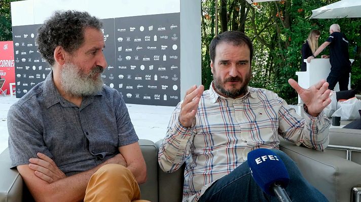 Telediario 2 - Aitor Arregi y Jon Garaño presentan 'Marco' en la Mostra de Venecia, con Eduard Fernández en la piel del estafador